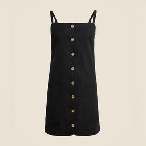 J. Crew Linen Black Mini Dress-Claudia